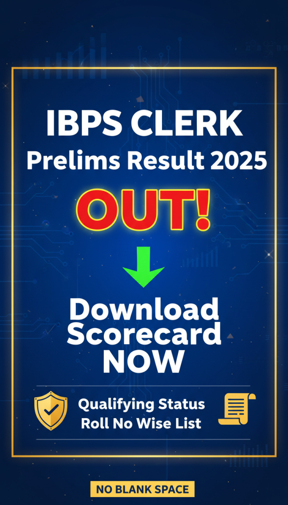 IBPS Clerk Prelims Result